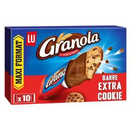 LU, GRANOLA Biscuits barre cookie aux pépites de chocolat 280g