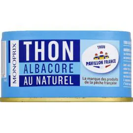 MONOPRIX Thon albacore au naturel 140g