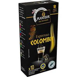 PLANTEUR DES TROPIQUES Capsules de café moulu Espresso Colombie x10