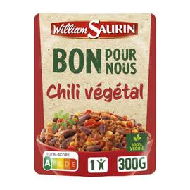 WILLIAM SAURIN Plat cuisiné chili végétal 300g