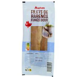 AUCHAN Filets de harengs fumés 200g