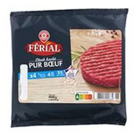 MARQUE REPÈRE, FÉRIAL Steak haché 5% MG 4x100g