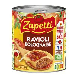 ZAPETTI Plat cuisiné ravioli bolognaise au boeuf 800g