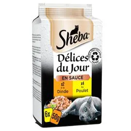 SHEBA Pâtée pour chat à la volaille 6x50g