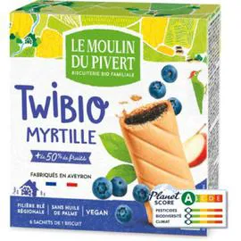 MOULIN DU PIVERT Twibio Myrtilles Bio 150g