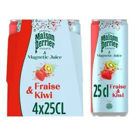 PERRIER Boisson Gazeuse Fraise Kiwi 4x25cl