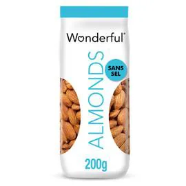 WONDERFUL Amandes grillées non salées 200g