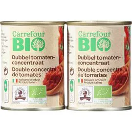 CARREFOUR BIO Double concentré de tomates bio 2x140g