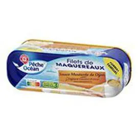 MARQUE REPÈRE, PÊCHE OCÉAN Filets maquereaux Moutarde de dijon 226g