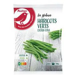 AUCHAN Haricots verts extra-fins 1kg