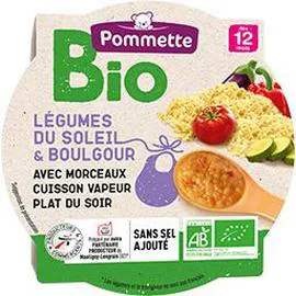 POMMETTE BIO Légumes du soleil & boulgour BIO, dès 12 mois 230g