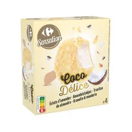 CARREFOUR SENSATION Glaces Coco Délice 202g