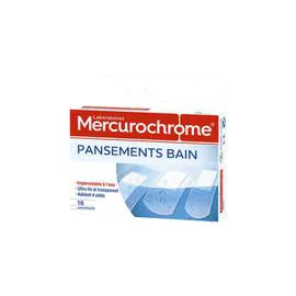 MERCUROCHROME Mercurochrome Pansements Bain Aqua-Résistant l'unité