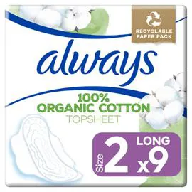 ALWAYS, ULTRA Serviette Hygiénique Avec Ailettes Cotton Protection Long Taille 2 x9