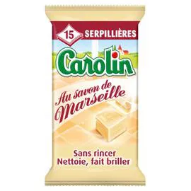CAROLIN Serpillères au savon de Marseille x15