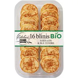 L'ATELIER BLINI Blinis sarrasin et blé tendre bio 135g