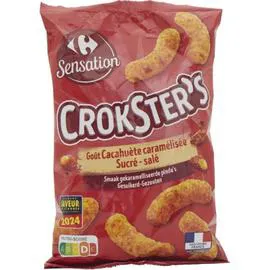 CARREFOUR, SENSATION Biscuits apéritif cacahuète caramélisée SENSATION 90g