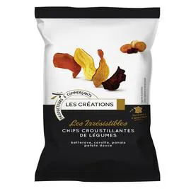 LES CRÉATIONS Les Irrésistibles Chips croustillantes de légumes 100g