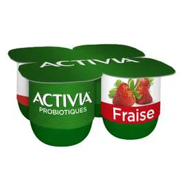DANONE, ACTIVIA Yaourt aux fruits bifidus fraise 4x125g