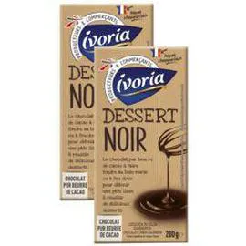 IVORIA Chocolat noir Dessert 2x200g