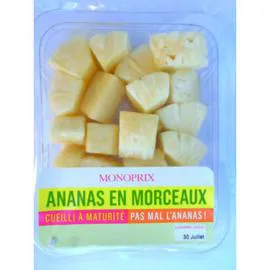 MONOPRIX Ananas en morceaux cueilli à maturité 200g