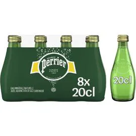 PERRIER Eau gazeuse minérale naturelle 8x20cl