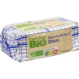 CARREFOUR BIO Beurre Doux Bio Moulé 500g
