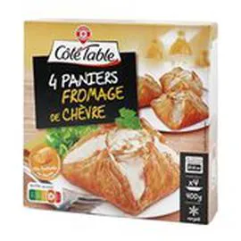 MARQUE REPÈRE, CÔTÉ TABLE Feuilletés paniers Fromage de chèvre 4x100g