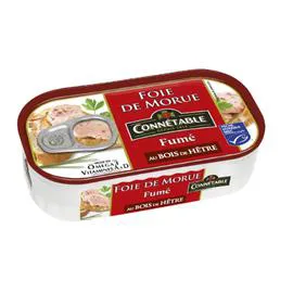 CONNÉTABLE Foie de morue goût fumé 121g