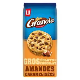 LU, GRANOLA Cookies aux gros éclats chocolat et aux amandes caramélisées 184g