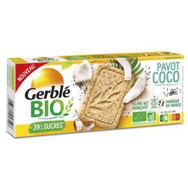 GERBLÉ BIO Biscuits sablé coco pavot Bio 132g