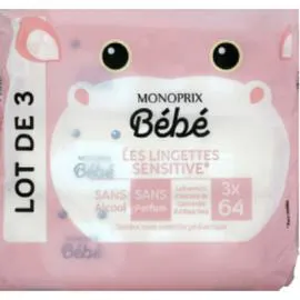 MONOPRIX BÉBÉ Les Lingettes Sensitive l'unité
