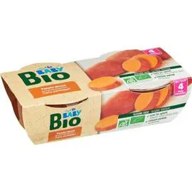 CARREFOUR BABY BIO Plat bébé dès 4 mois patate douce 2x120g