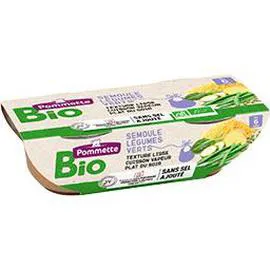POMMETTE BIO Semoule légumes verts BIO, dès 6 mois 2x200g