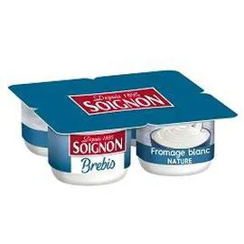 SOIGNON Fromage blanc brebis Nature 4x100g