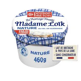PAYSAN BRETON, MADAME LOÏK Fromage à Tartiner Nature Au Sel de Guérande 460g