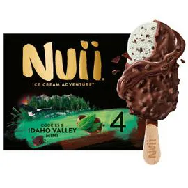 NUII Glaces cookies & menthe des vallées de l'Idaho 4x61g