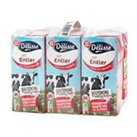 MARQUE REPÈRE, DÉLISSE Lait entier UHT - Brique : 6x1l