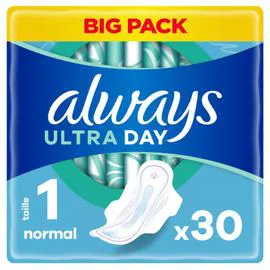 ALWAYS, ULTRA Serviette Hygiénique Avec Ailettes Normal Taille 1 x30