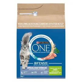 PURINA, ONE Croquettes pour chat stérilisé dinde 3kg