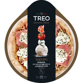 TREO Pizza tartufo burrata crème truffe et jambon 430g