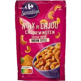 CARREFOUR SENSATION Noix de cajou saveur Indian Style 100g