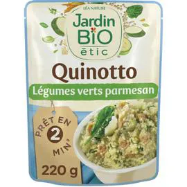 LÉA NATURE, JARDIN BIO ÉTIC Plat cuisiné quinotto légumes verts parmesan Bio 220g
