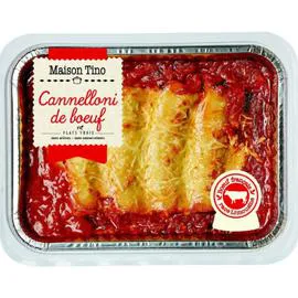 MAISON TINO Plat cuisiné cannelloni boeuf 750g