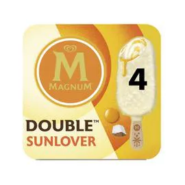 MAGNUM Glace Bâtonnet Double Sunlover Chocolat Blanc Mangue Coco 300g