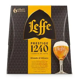 LEFFE Bière Blonde d'Abbaye Prestige 1240 6x25cl