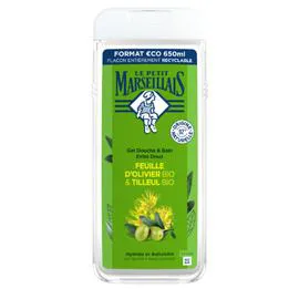 LE PETIT MARSEILLAIS Gel Douche feuille d'olivier et tilleul 650ml
