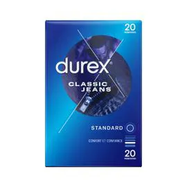 DUREX Préservatifs Standard Confort Et Confiance Classic Jeans x20