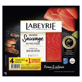 LABEYRIE Saumon Sauvage Du Pacifique Fumé Au Bois De Hêtre - x5 140g