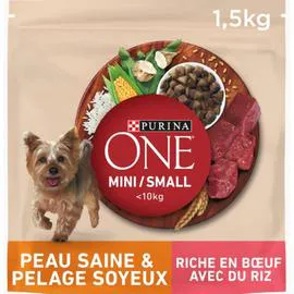 PURINA Aliment pour chien riche en boeuf avec du riz 1,5kg